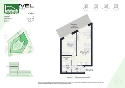 2-Zimmer-Wohnung mieten in Graz – 53,24 m², € 975 – Bild 22 von 22