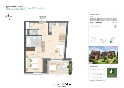 2-Zimmer-Wohnung kaufen in Wien – 46,03 m², € 378.325 – Bild 15 von 16