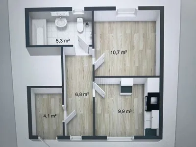 3-Zimmer-Wohnung mieten in Salzburg-Umgebung – 34 m², € 800