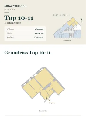 2-Zimmer-Wohnung kaufen in Wien – 60,47 m², € 284.646 – Bild 2 von 3