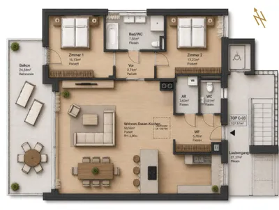 3-Zimmer-Wohnung kaufen in Feldkirchen – 107,52 m², € 1.900.000 – Bild 24 von 24