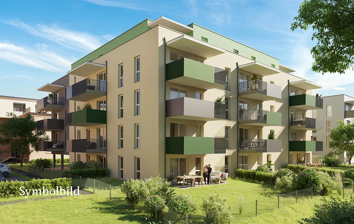 Helle 3-Zimmer-Neubauwohnung mit Balkon! Erstbezug! Geförderte Mietwohnung mit Kaufoption! - Widok 2