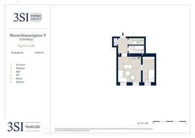 2-Zimmer-Wohnung kaufen in Wien – 49 m², € 335.000 – Bild 10 von 10
