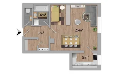 1-Zimmer-Wohnung mieten in Wien – 43 m², € 840 – Bild 12 von 13