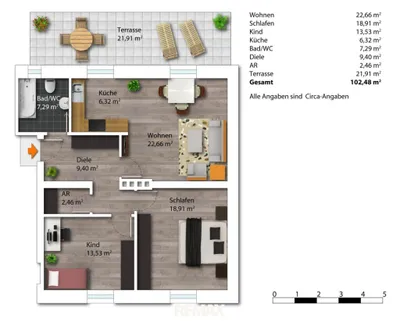 3-Zimmer-Wohnung kaufen in Wels-Land – 80,57 m², € 227.000 – Bild 11 von 11