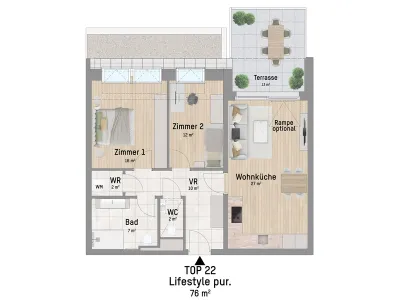 3-Zimmer-Wohnung kaufen in Wien – 76,31 m², € 599.900 – Bild 3 von 6