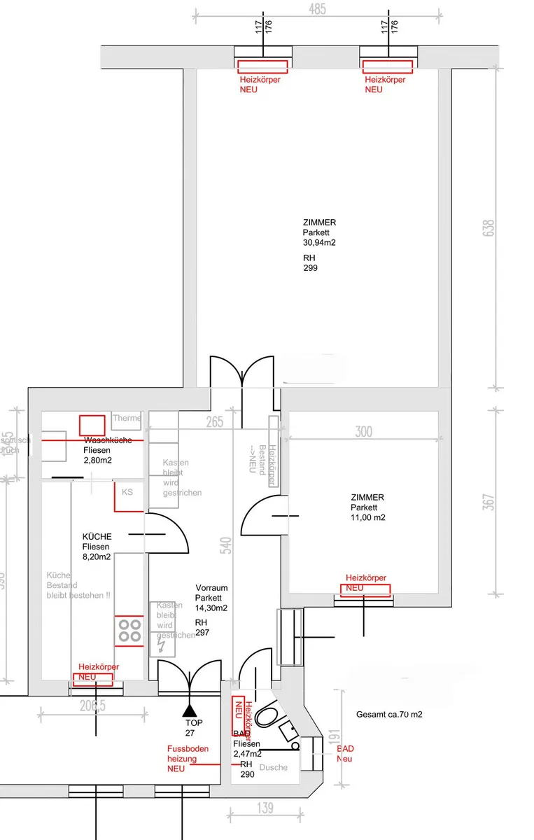 Super helle und schöne Altbauwohnung - Nähe St. Anna Kinderspital – pohled 2