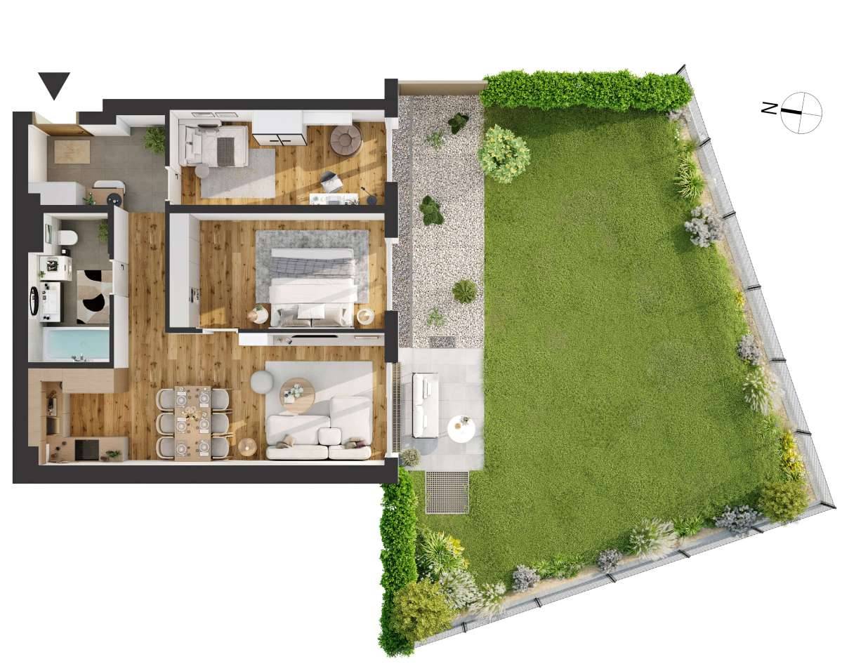 Hochwertige 3-Zimmer Neubau-Gartenwohnung (W01), Innsbruck
