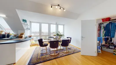 3-кімнатна квартира на мансарді, 94 м², Гернальс, Гернальс
