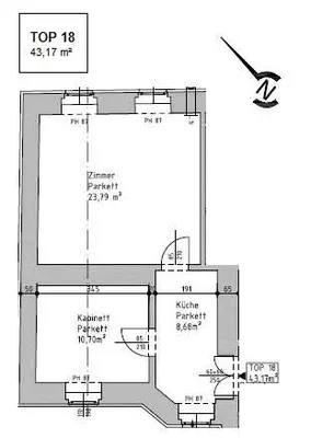 2-Zimmer-Wohnung kaufen in Wien – 43,44 m², € 89.000 – Bild 9 von 10