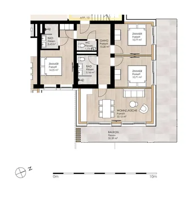 4-Zimmer-Wohnung kaufen in Kitzbühel – 78,6 m², € 879.000 – Bild 11 von 11