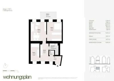 3-Zimmer-Wohnung kaufen in Wien – 72,12 m², € 559.000 – Bild 16 von 16