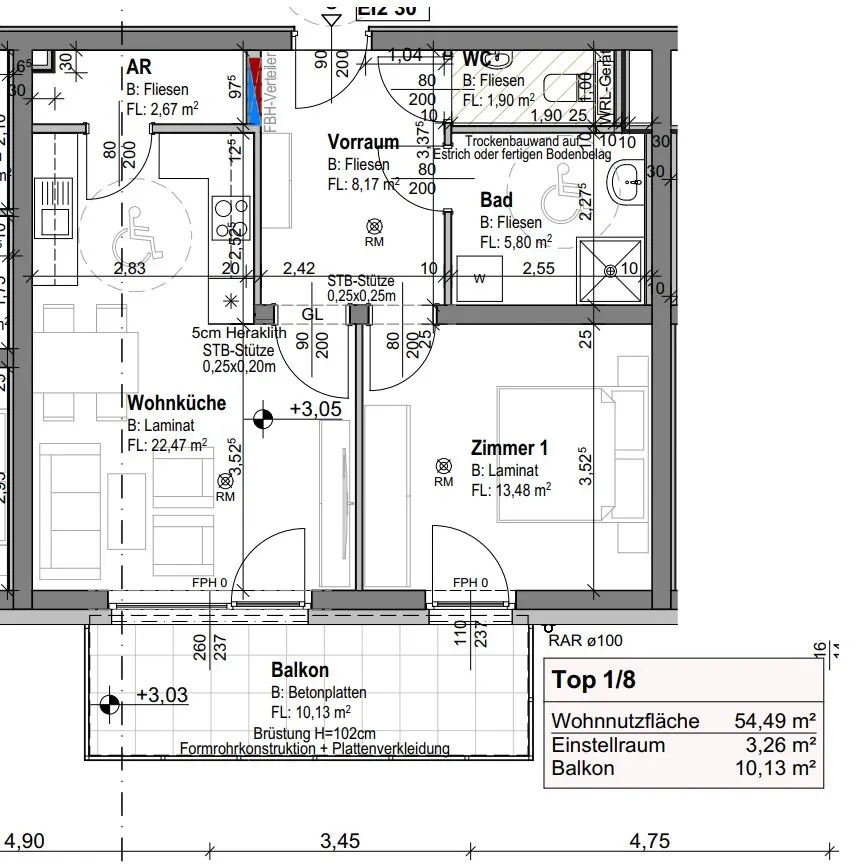 Ternitz | Geförderte Miete mit Kaufoption | Top 8 | 1.OG mit Balkon – pohled 2