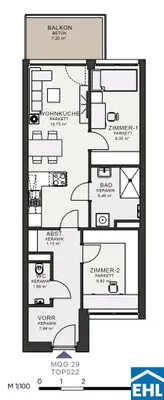 3-Zimmer-Wohnung mieten in Graz – 55,61 m², € 802 – Bild 7 von 7