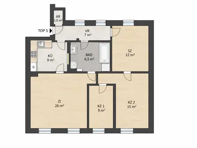 4-Zimmer-Wohnung kaufen in Wien – 90,5 m², € 399.000 – Bild 4 von 4