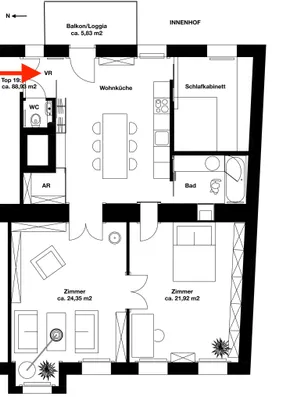 3-Zimmer-Wohnung kaufen in Wien – 88,93 m², € 450.000 – Bild 22 von 22