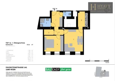 2-Zimmer-Wohnung kaufen in Wien – 57,36 m², € 325.000 – Bild 10 von 10