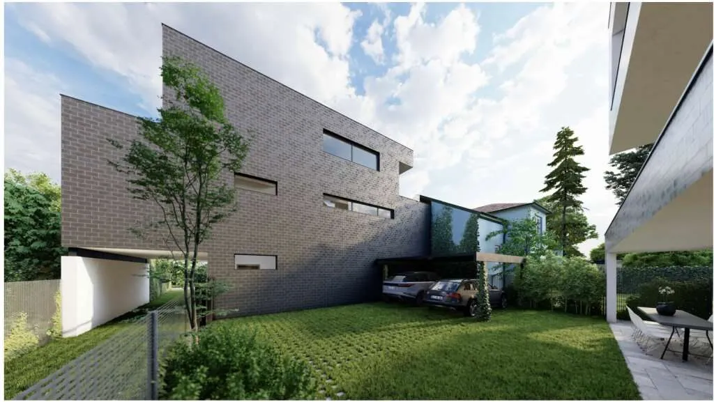 Bauträger und Baufirmen aufgepasst! 3 Einfamilienhäusern mit Studie - Terrassen, Gärten, Balkonen und Carport für 2 Autos! - Ansicht 3