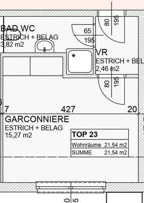 1-Zimmer-Wohnung mieten in Linz – 21,54 m², € 485 – Bild 5 von 5