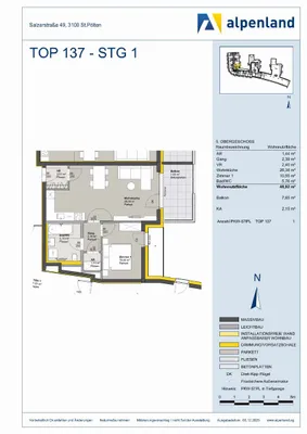 2-Zimmer-Wohnung kaufen in Sankt Pölten – 48,92 m², € 229.036 – Bild 7 von 7