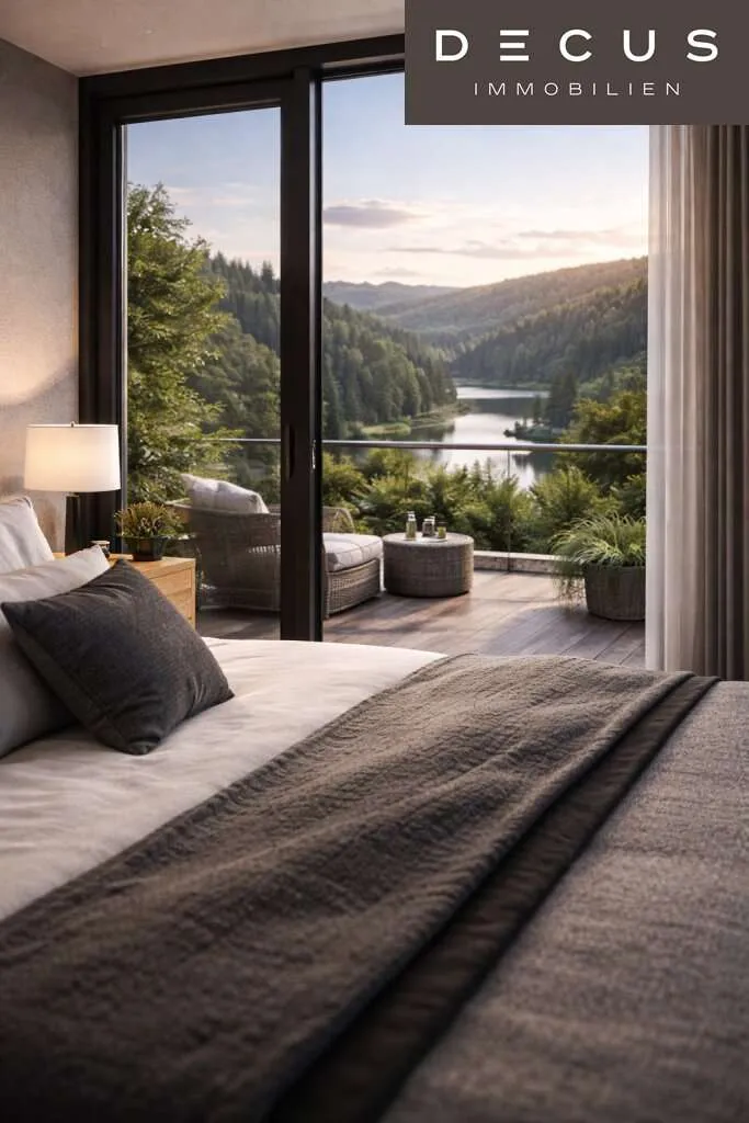 | Exklusives Doppelhaus am Bartberg in Pressbaum | Panoramalage mit Blick auf den Wienerwaldsee & direkter Waldrandlage | Schlüsselfertig | - Ansicht 3
