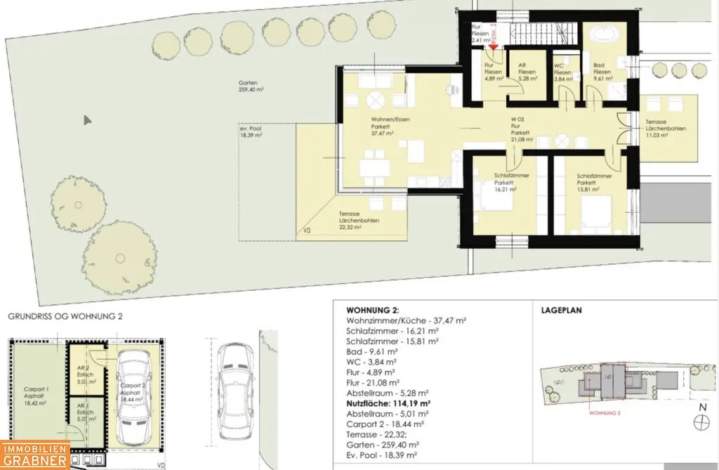 Apartment in Pinsdorf, Moos, Katastralgemeinde Pinsdorf - Ansicht 3