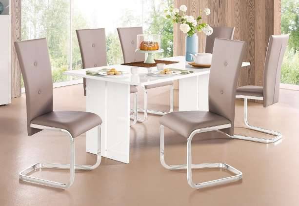 Esstisch Weiß Hochglanz 160 cm