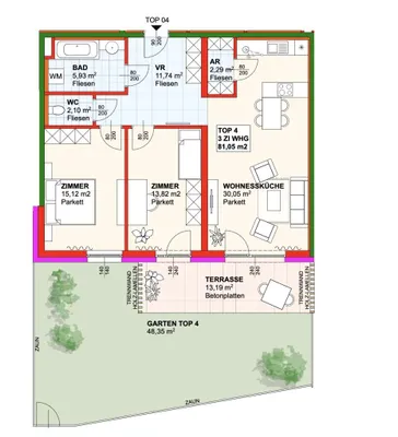 3-Zimmer-Wohnung mieten in Krems an der Donau – 81,05 m², € 842 – Bild 10 von 10