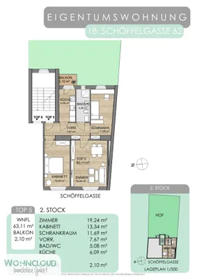 3-Zimmer-Wohnung kaufen in Wien – 63,11 m², € 430.000 – Bild 14 von 14