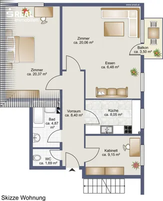 3-Zimmer-Wohnung kaufen in Mödling – 79,07 m², € 280.000 – Bild 19 von 21