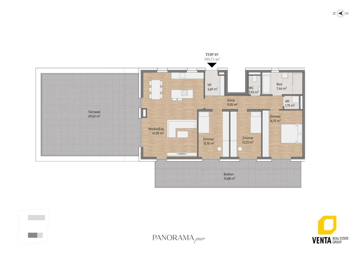 Wohnung – Graz, Eisteichsiedlung, Waltendorf - Ansicht 2