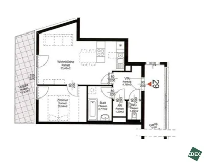 2-Zimmer-Wohnung mieten in Wien – 56 m², € 1.049 – Bild 22 von 22