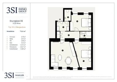 3-Zimmer-Wohnung kaufen in Wien – 73,31 m², € 389.000 – Bild 10 von 10