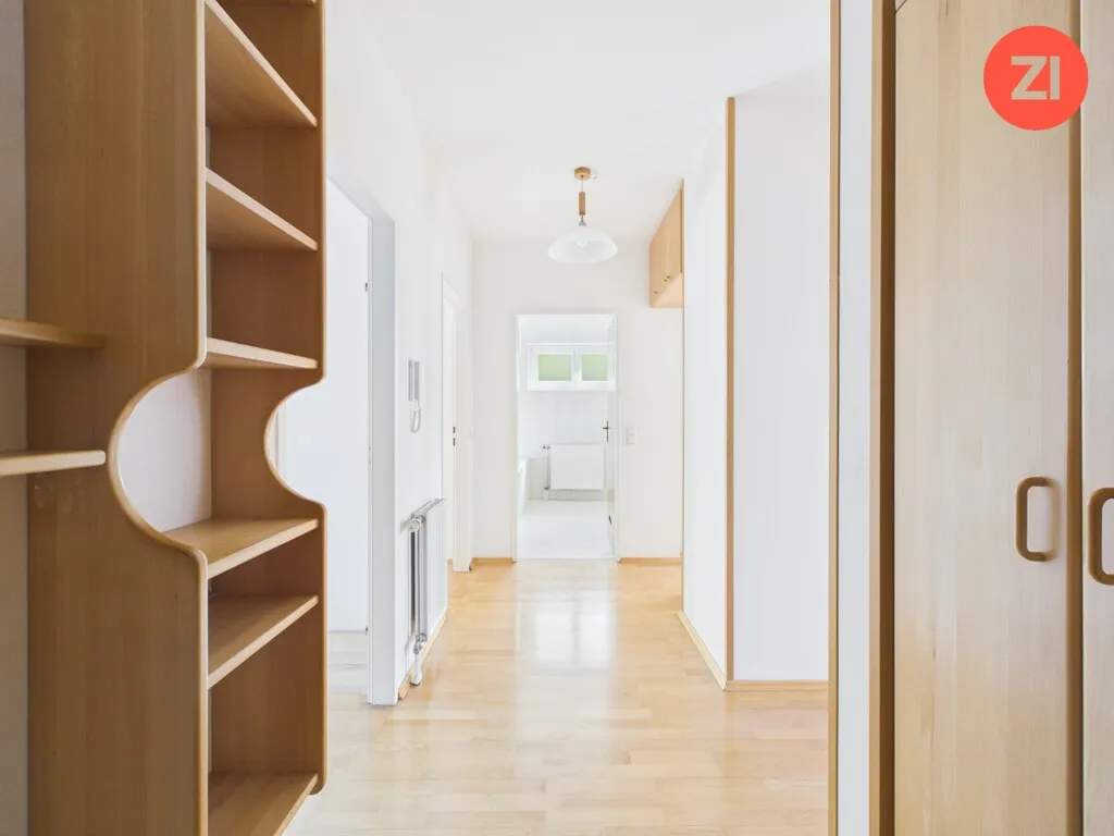 Absolute Ruhelage im Grünen - 3-Zimmer-Wohnung mit Balkon und Tiefgaragenplatz in St. Magdalena Linz - Ansicht 2