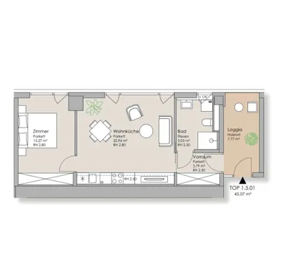 2-Zimmer-Wohnung kaufen in Wien – 45 m², € 429.800 – Bild 10 von 14