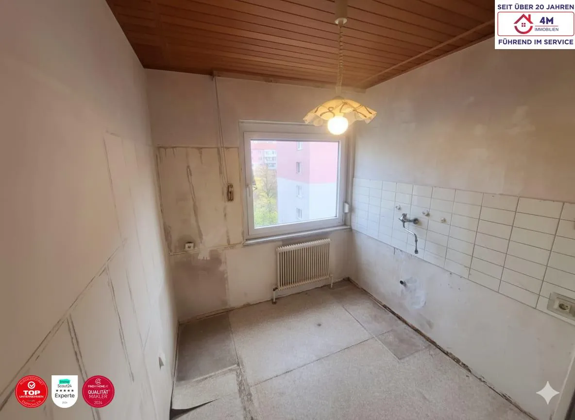 Top-Lage in 1100 Wien: Helle 2-Zimmer-Wohnung mit sonnigem Balkon & großem Potenzial! - Ansicht 3