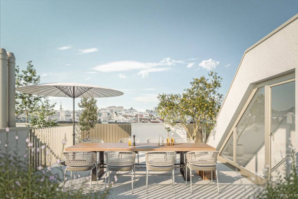 Naschmarkt, 2-Zimmer Erstbezug mit 9 m² Loggia und 29 m² Dachterrasse, Wien