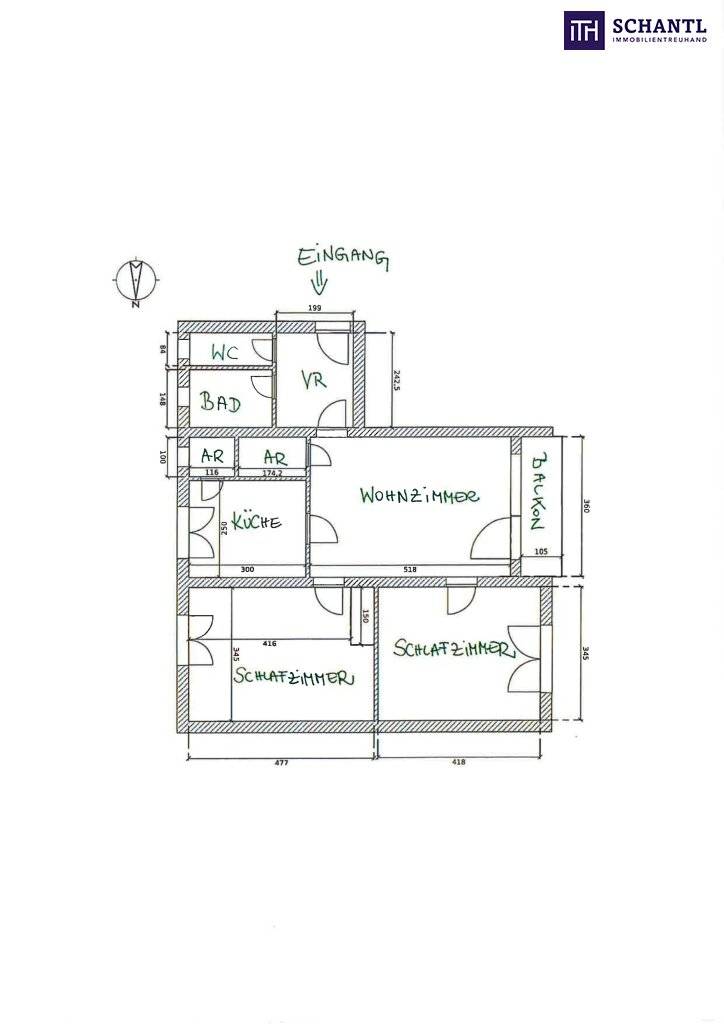 Familienfreundliche 3-Zimmer-Wohnung mit Westbalkon und Wohlfühlflair in Graz-Liebenau! - Ansicht 3