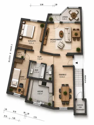 4-Zimmer-Wohnung kaufen in Linz Land – 89 m², € 209.000 – Bild 17 von 18