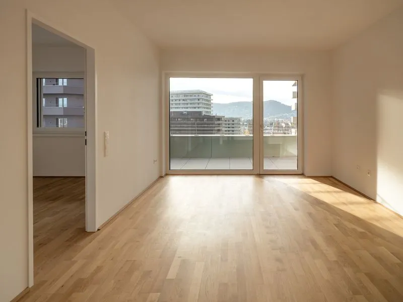 Freifinanzierte 2-Zimmer-Mietwohnung im Green Tower - Widok 3