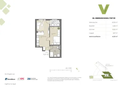 2-Zimmer-Wohnung mieten in Linz – 37,55 m², € 708 – Bild 5 von 6