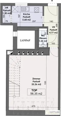 2-Zimmer-Wohnung kaufen in Wien – 56,35 m², € 479.000 – Bild 21 von 22