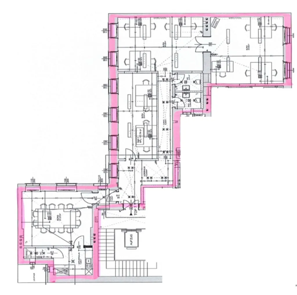 TOPLAGE, BÖRSE-NÄHE, representatives 158 m² Altbaubüro, 4 Zimmer, Serverraum, Klimaanlagen, 2. Liftstock, Zelinkagasse - Ansicht 3