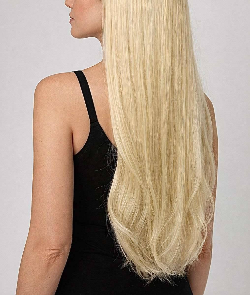 Knstliches Haarteil / Extensions / Halo - Haarteil / blond / Hellblond /  Synthetisches Haar / Kaufpreis: 35 / Neu + Originalverpackt,  10,- (1220  Wien) - willhaben