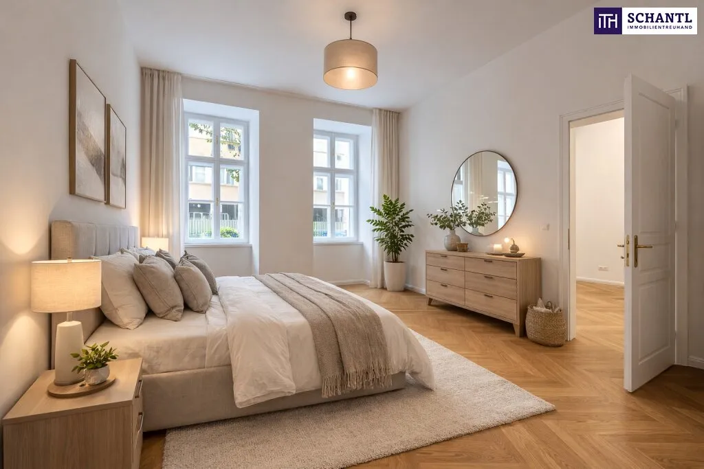 ++ Wohnen in Augartennähe ++ Erstklassig sanierte Altbauwohnung in ruhiger Seitenstraße in unmittelbarer Nähe zur U-Bahnstation Taborstraße + 2,5 Zimmer - Ansicht 3
