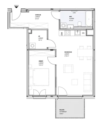 2-Zimmer-Wohnung mieten in Sankt Pölten Land – 59,5 m², € 795 – Bild 6 von 6