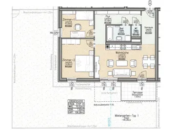 3-Zimmer-Wohnung mieten in Gänserndorf – 70,52 m², € 1.040 – Bild 3 von 5