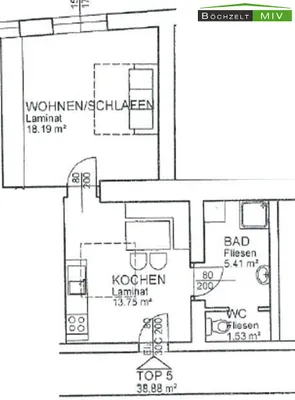 1-Zimmer-Wohnung mieten in Leoben – 38,88 m², € 434 – Bild 11 von 11