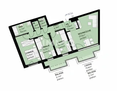 4-Zimmer-Wohnung kaufen in Wien – 77,6 m², € 567.500 – Bild 11 von 11