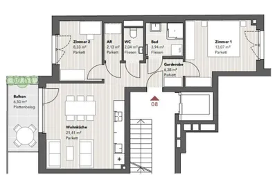 3-Zimmer-Wohnung kaufen in Wien – 57,3 m², € 529.000 – Bild 6 von 6